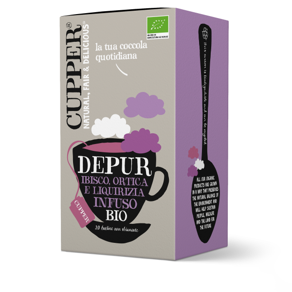Infuso biologico con ibisco, ortica e liquirizia