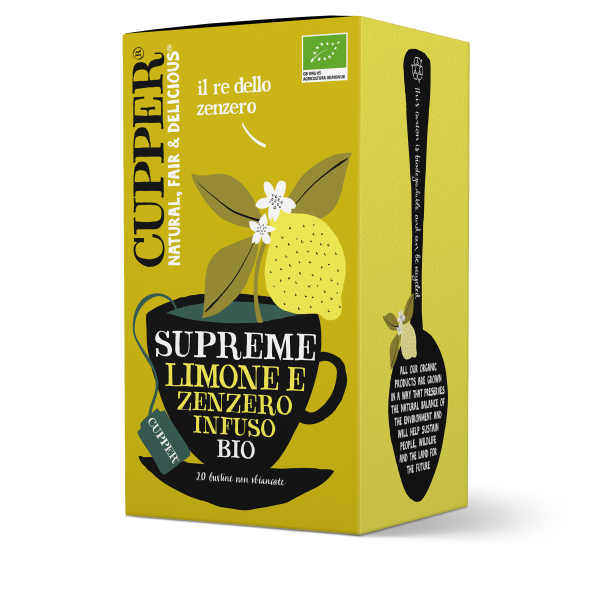 Infuso biologico con limone e zenzero